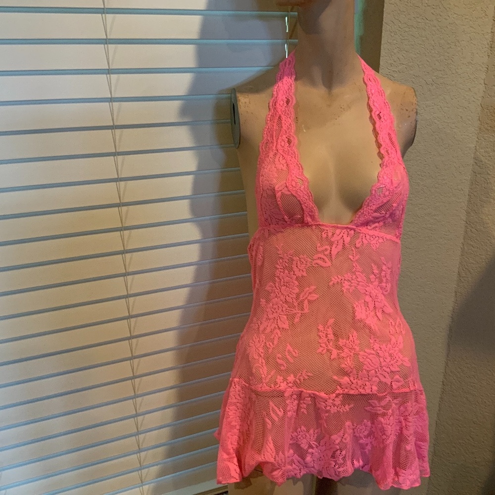 Victoria’s Secret Pink Lace Negligee S/P